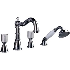 Смеситель на борт ванны, Boheme Royal Cristal, хром арт. 396-Royal