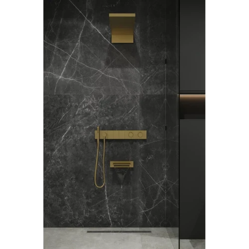 Купить купить встроенная душевая система с изливом с термостатом, трехпозиционная matt gold, boheme zodiac арт. 133-2-mg