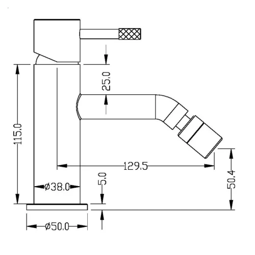 Купить купить смеситель для биде, boheme uno, оружейная сталь арт. 466-gm