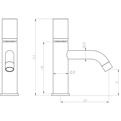 Купить купить смеситель для раковины, boheme stick, золото арт. 121-mg.2