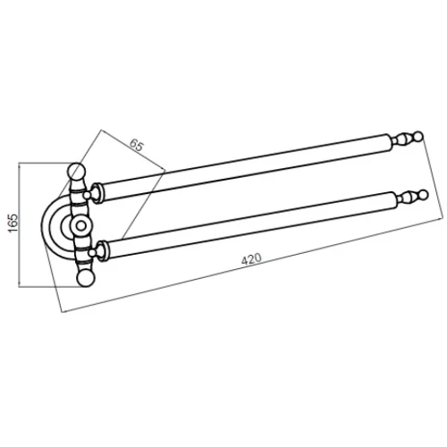 Купить купить полотенцедержатель двойной, boheme imperiale, золото арт. 10413