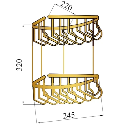 Купить купить угловая полка, boheme medici, бронза арт. 10622