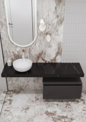 Тумба, подвесная, Armadi Art Vallessi, антрацит арт. 897-080-A mat