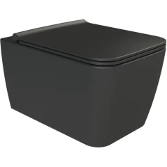 Унитаз подвесной без сиденья, Boheme Zen, черный арт. 967-B