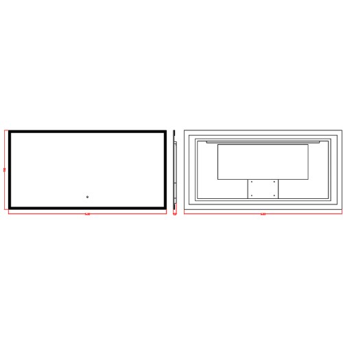 Купить купить зеркало с подсветкой с сенсорным выключателем, armadi art modern, металл, стекло арт. 544-140