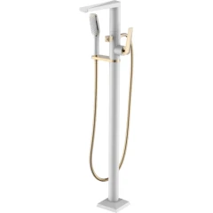 Смеситель для ванны, Boheme Venturo, белый, золото арт. 389-W