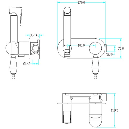Купить купить гигиенический душ со смесителем, boheme brillante, хром арт. 426-bsw