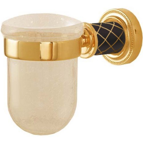 Купить купить стакан для зубных щеток, boheme murano, золото, черный арт. 10904-b-g