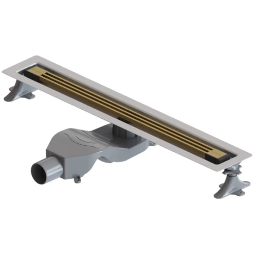 Купить купить душевой лоток с решеткой, armadi art b&t infinity, золото арт. 981-80-mg