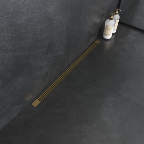 Купить купить душевой лоток с решеткой, armadi art b&t infinity, золото арт. 981-80-mg