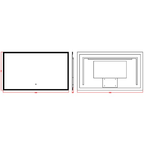 Купить купить зеркало с подсветкой с сенсорным выключателем, armadi art modern, металл, стекло арт. 544-120