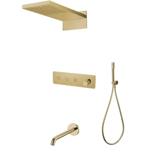 Купить купить встроенная душевая система, трехпозиционная matt gold с изливом, boheme fusion арт. 130-2-mg