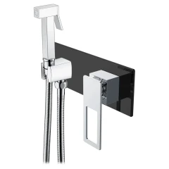 Гигиенический душ со смесителем, Boheme Q, черный, хром арт. 147-BCR