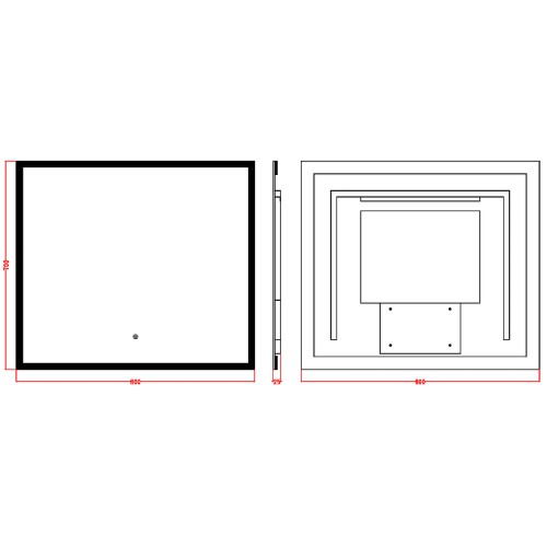Купить купить зеркало с подсветкой с сенсорным выключателем, armadi art modern, металл, стекло арт. 544-080