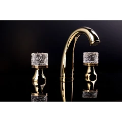Смеситель для раковины, Boheme Crystal, золото арт. 297-CRST