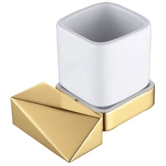 Стакан для зубных щеток, Boheme New Venturo, золото, белый арт. 10314-G