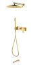 Купить купить смеситель встроенный для душа с верхней лейкой и изливом matt gold, boheme spectre арт. 454-2-mg