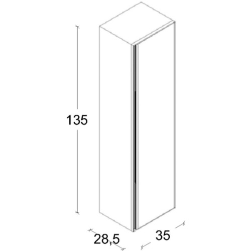 Купить купить шкаф пенал, подвесной, armadi art quatro, кашемир арт. 791-cm-rib-mg