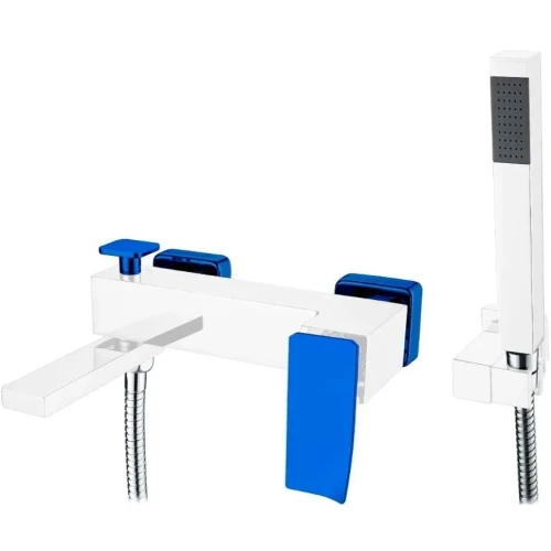 Купить купить смеситель для ванны, boheme q, хром, синий арт. 143-crblue.2