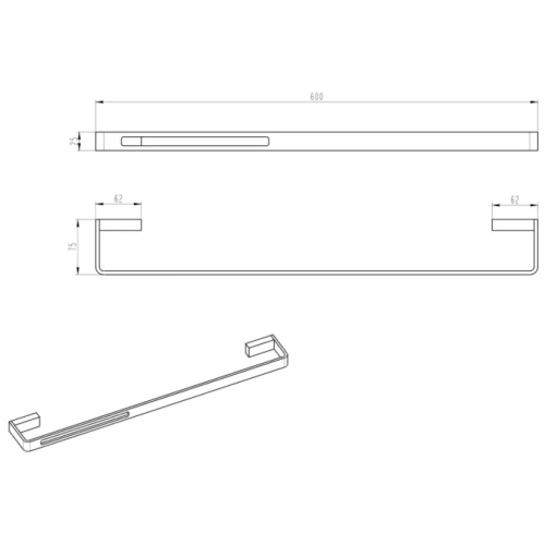 Купить купить полотенцедержатель, boheme q, черный арт. 10942-b
