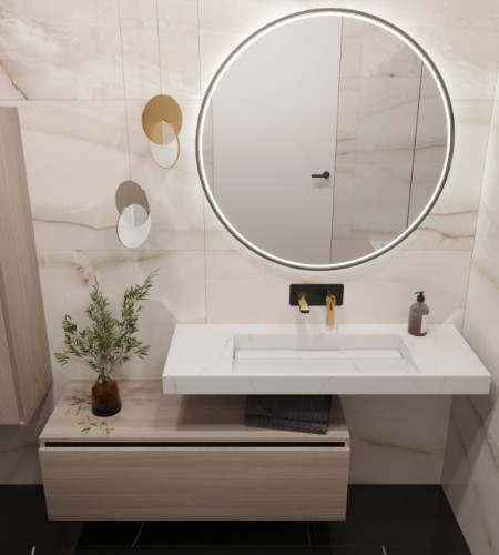 Купить купить раковина, armadi art flat, белый мрамор арт. 859-120-clct