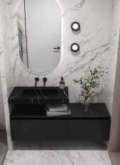 Раковина, Armadi Art Flat, черный мрамор арт. 859-080-NM