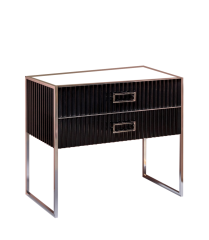 Тумба под раковину, Armadi Art Monaco, черный, хром арт. 867-100-BCR