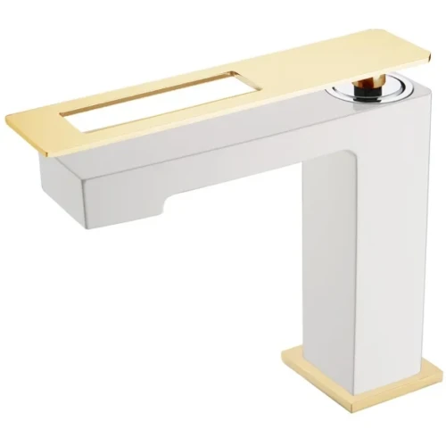 Купить купить смеситель для раковины, boheme q, белый, золото арт. 141-wg