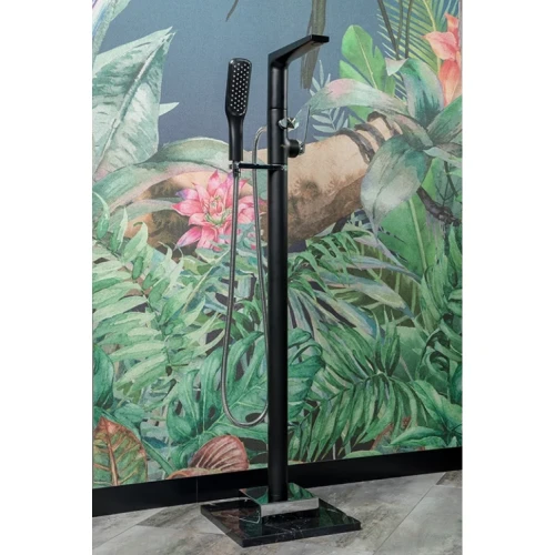 Купить купить смеситель для ванны, boheme venturo, черный, хром арт. 379-b