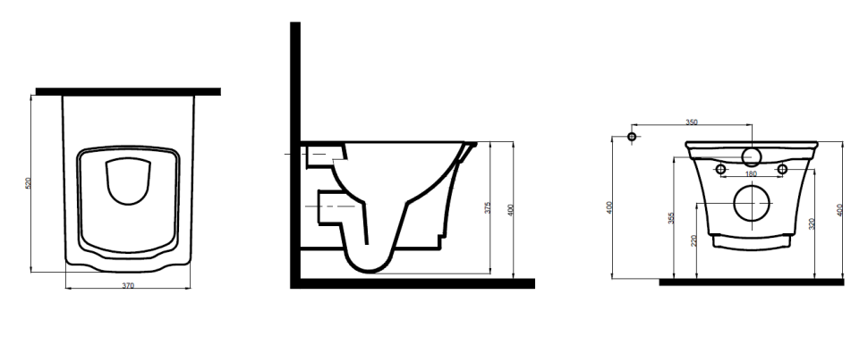 Купить купить унитаз подвесной без сиденья, boheme hermitage, белый арт. 951