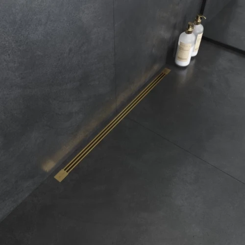 Купить купить душевой лоток с решеткой, armadi art b&t infinity, золото арт. 981-80-g