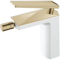 Смеситель для биде, Boheme Venturo, белый, золото арт. 386-W