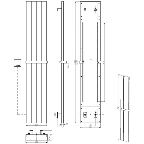 Купить купить полотенцесушитель электрический, boheme flat, золото арт. 725-mg