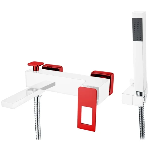 Купить купить смеситель для ванны, boheme q, хром, красный арт. 143-crr