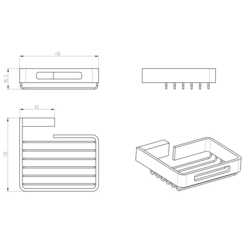 Купить купить держатель для губки, boheme q, черный, хром арт. 10959-cr-b