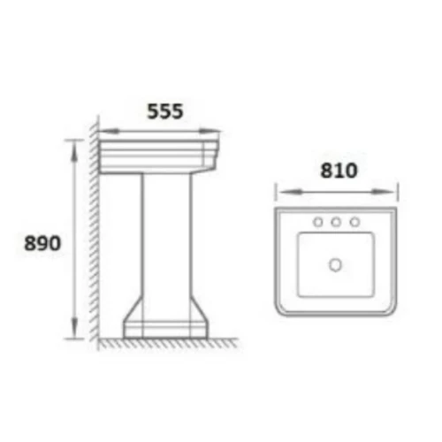Купить купить раковина 81 с пьедесталом, boheme vogue, белый арт. 942-2