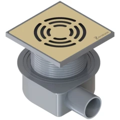 Душевой трап с решеткой, Armadi Art Smart Design, золото арт. 984-10-G