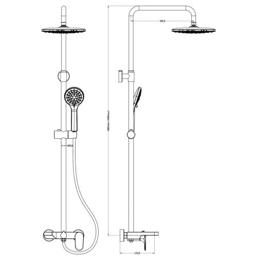 Купить купить душевая система, boheme spectre, белый арт. 458-mw