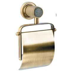 Держатель туалетной бумаги с крышкой, Boheme Royal Cristal, бронза арт. 10921-BR