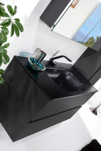 Купить купить тумба под раковину, подвесная, armadi art vallessi, антрацит арт. 837-100-a mat