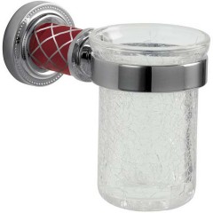 Стакан для зубных щеток, Boheme Murano, хром, рубиновый арт. 10904-R-CR