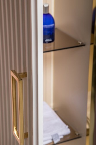 Купить купить шкаф пенал, подвесной, armadi art monaco, белый, золото арт. 868-wg