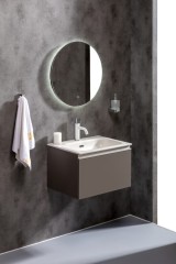 Тумба под раковину подвесная, Armadi Art Vallessi, антрацит арт. 837-060-A glossy