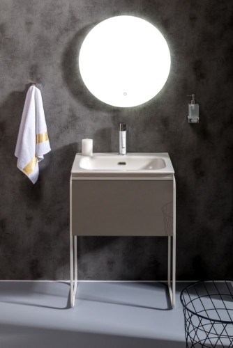 Купить купить тумба под раковину подвесная, armadi art vallessi, антрацит арт. 837-060-a glossy