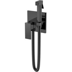 Гигиенический душ со смесителем, Boheme Qubic, оружейная сталь арт. 477-SGM