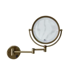 Косметическое зеркало с подсветкой с увеличением, Boheme Medici, бронза арт. 501