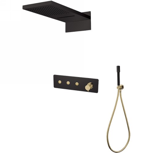 Купить купить душевая система, boheme fusion, черный, золото арт. 130-bg