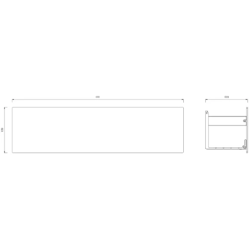 Купить купить металлическая полка, boheme space, оружейная сталь арт. 10966-sgm