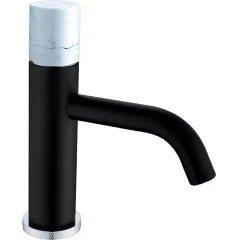 Смеситель для раковины, Boheme Stick, черный, белый арт. 121-B-MR-W