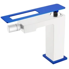 Смеситель для биде, Boheme Q, белый, синий арт. 146-WUW